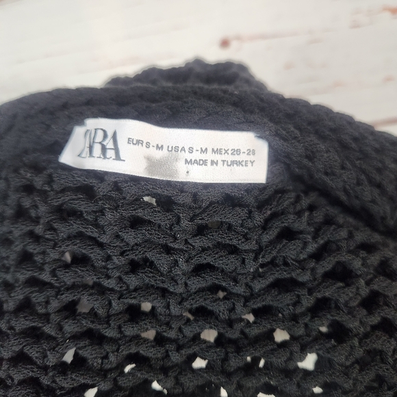 ZARA Black Crochet Sweater Or Cover-Up (S/M) - Picture 7 of 8